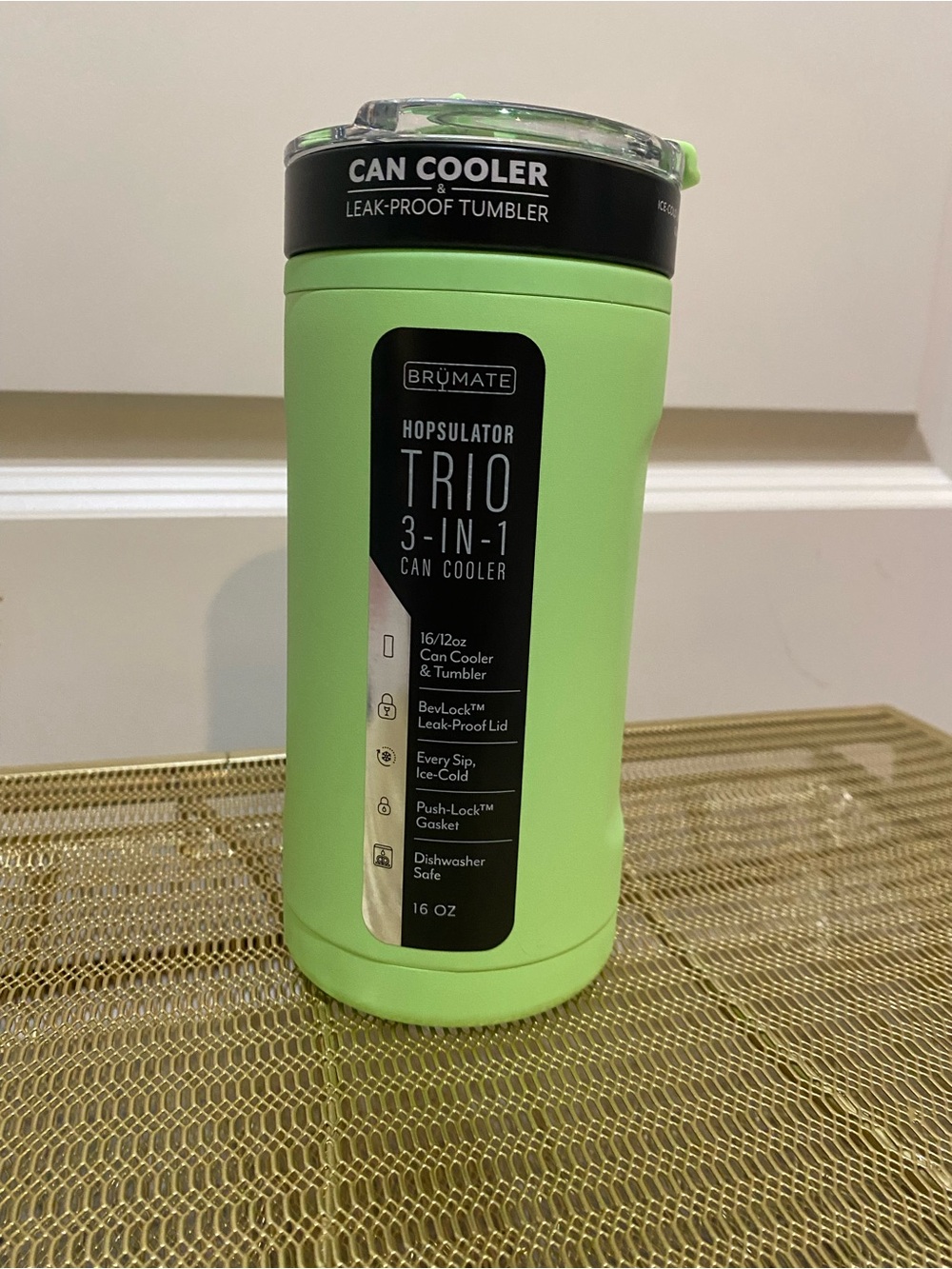 BrüMate Hopsulator TRIO 3-in-1 Can Cooler & Tumbler - Lime Green